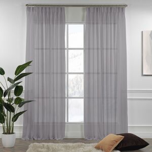 Noine Home Deco Polyester Sheer Pinch Pleat Single Curtain Panel Panel Gray 190cm Width x 175cm Drop Image