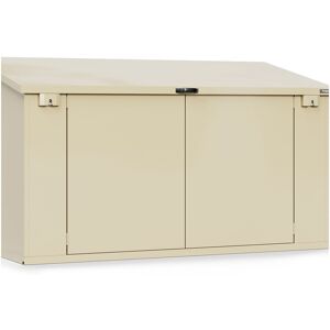 Asgard Access 8 ft. W x 3 ft. D Pent Metal Bike Shed Ivory 231.14cm W X 101.6cm D X 132.08cm H Image