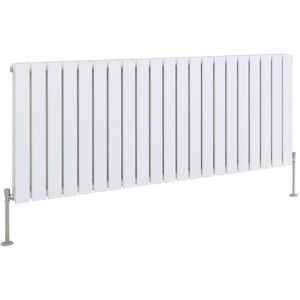 Belfry Heating Shonda Horizontal Double Flat Panel Radiator Gloss White 60cm H x 142.8cm W Image