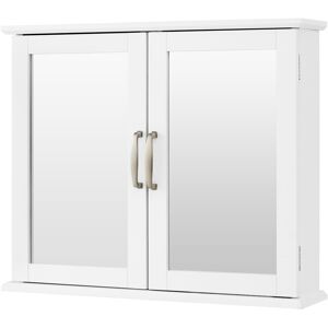 17 Stories Keech60Cm W x 50Cm H x 14Cm D Wall Mounted Bathroom Cabinet White 50cm H X 60cm W X 14cm D Image