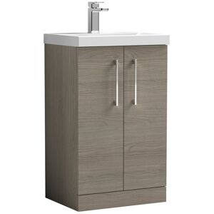 Nuie Arno 510mm Free-standing Standard Single Vanity Solace Oak 840mm H X 510mm W X 390mm D Image