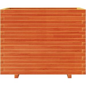 Vidaxl Garden Planter Wax Brown 60X60x49.5 Cm Solid Wood Pine Wax Brown 72cm H x 90cm W x 60cm D Image