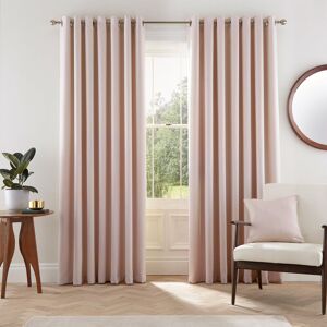 Helena Springfield Eden Lined Eyelet Room Darkening Curtains Blush Pink 168cm Width x 183cm Drop Image