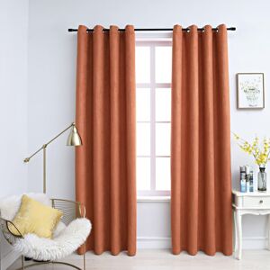 Ebern Designs Azurah Blackout Thermal Curtains Rust Width 140 x Drop 245cm Image