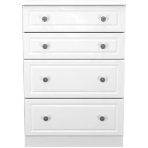 August Grove Fully Assembled Meansville 4 Drawer Chest White 107.5cm H X 76.5cm W X 41.5cm D Image