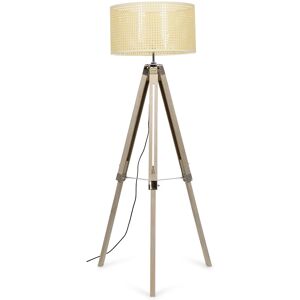 Natur Pur Bowers 144cm Brown Tripod Floor Lamp Brown 144cm H X 39cm D Image