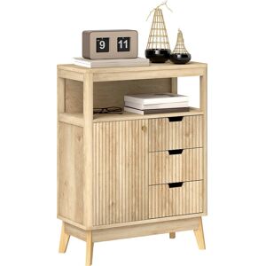 Natur Pur Freestanding Bathroom Cabinet Natural 81cm H X 60cm W X 30cm D Image