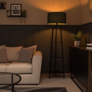 Latitude Run Aidrian 155cm Tripod Floor Lamp Black/Navy 155cm H X 39cm W X 39cm D Image