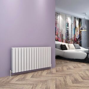Belfry Heating Tanya Horizontal Flat Panel Radiator White 60cm H x 121.6cm W x 6.1cm D Image