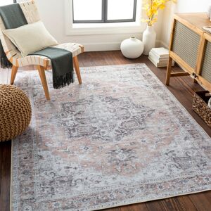 Livabliss Tahmis Machine Washable Modern Boho Area Rug Grey;Cream Rectangle 200 x 274cm Image