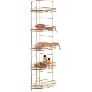 Hykkon Corner 21 x 86cm Bathroom Caddy Gold 86cm H X 21cm W X 21cm D Image