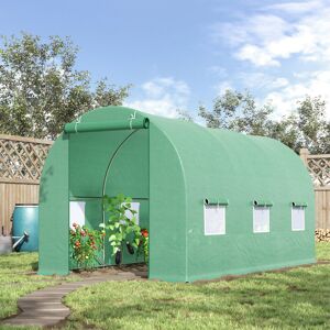 Wayfair Samples Annoeska 14.6 Ft W x 6.2 Ft D Greenhouse Green 200cm H X 445cm W X 190cm D Image