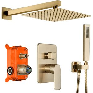 Belfry Bathroom Pennsbury Adjustable Shower Head Brushed Gold 30cm H X 30cm W Image