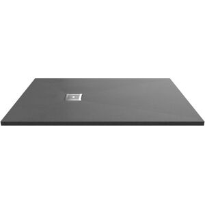 Nuie 1200 x 800 mm Standard Shower Tray Grey Slate 3.3cm H x 90cm W x 140cm D Image