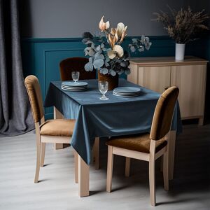 Lilijan Home & Curtain Matte Velvet Square Tablecloth Aegean 132cm W x 381cm L Image