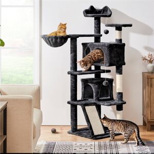 Yaheetech 139cm Cat Condo Black 146cm H X 48.5cm W X 48.5cm D Image