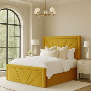 Ebern Designs Upholstered Ottoman Bed Turmeric Double (4'6) Image