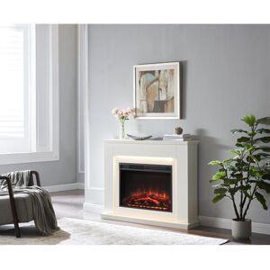 Rosalind Wheeler Abbie-Jane Electric Fire White 88.3cm H X 112cm W X 25cm D Image