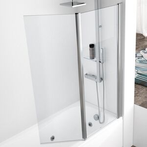 Novellini Aurora L Shape Pivot Bath Screen 1,500mm H X 1,200mm W Image