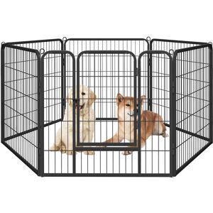 Yaheetech 105.5cm Pet Pen Black 105.5" H x 58.5" W x 16.5" D Image