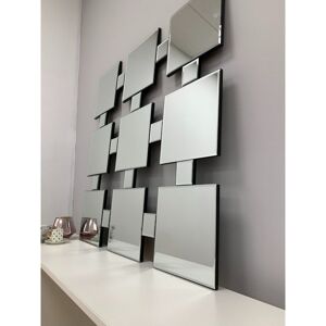 Ivy Bronx Art O'Connell Style 9 Panel Square Mirror With Bevelled Edge 80cm H X 100cm W Image