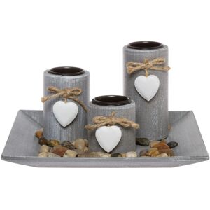 Brambly Cottage Engineered Wood and Plastic Tealight Holder 13cm H X 24cm W X 24cm D Image