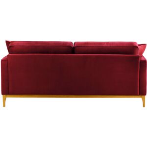 17 Stories Jaaron Loveseat Light Oak/Red 91cm H x 201cm W x 95cm D Image