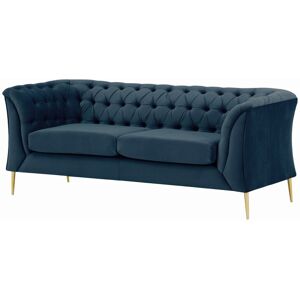 Etta Avenue Burnham 2 Seater Chesterfield Sofa Navy 74cm H X 200cm W X 80cm D Image