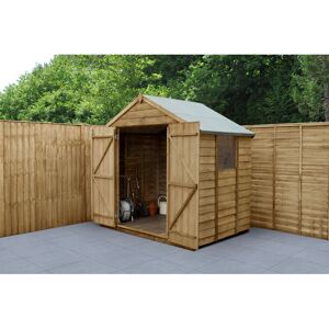 Forest Garden 4Life 7x5 Pressure Treated Apex Shed Natural 231.8cm W X 154.3cm D X 218.2cm H Image