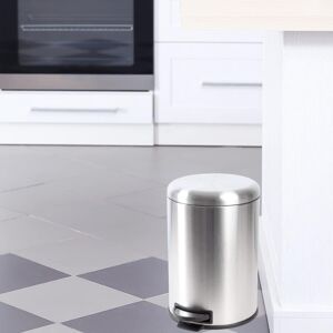 Metro Daeron Stainless Steel Step On Rubbish Bin - 30L Silver 30L Image
