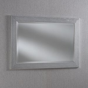 17 Stories Arje Wood Framed Wall Mounted Accent Mirror Silver 117cm H x 92cm W Image