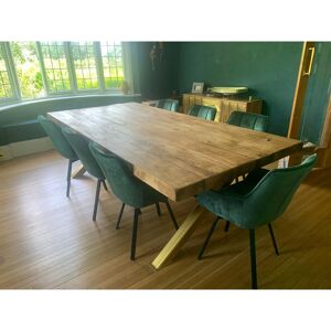 TRL Handmade Furniture Decorah 140 Cm Dining Table Brown 80 x 260 x 120cm Image