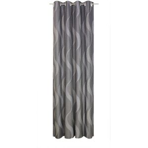 Latitude Run Pearson Eyelet Curtain, single panel, opaque Grey/Brown/Blue 132cm Width x 255cm Drop Image