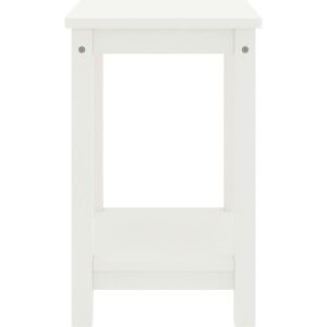 Rosalind Wheeler Bedside Cabinet Light Wood 35X30x47 Cm Solid Pinewood White 47cm H X 35cm W X 30cm D Image