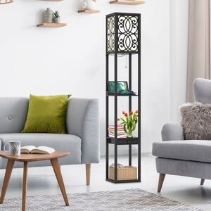 ClassicLiving Carmorn 160 Black Floor Lamp Black 160cm H X 26cm D Image