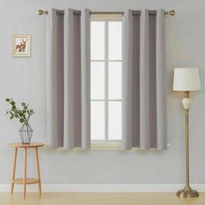 Ebern Designs Frasco Eyelet Blackout Thermal Curtain Silver 228.6cm Width x 228.6cm Drop Image