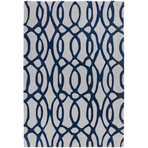 Ebern Designs Louise Hand Tufted Blue/Gray Rug Blue/Gray Rectangle 120 x 170cm Image