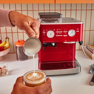KitchenAid Semi Automatic Espresso Machine with Burr Grinder - Stainless Steel Red 2.5L Image