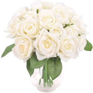 The Seasonal Aisle Roses Spray White 27cm H X 10cm W X 3cm D Image