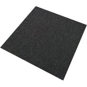 Ebern Designs 50 cm x 50 cm Loose Lay Carpet Tile Charcoal Black 50cm L X 50cm W Image