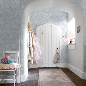 Shabby Chic by Rachel Ashwell Stipple Floral 10m x 52cm Wallpaper Roll Blue 100cm L Image