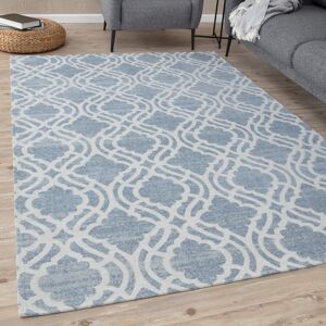 THE RUGS Carina Washable Rugs Trellis Design in Blue Blue Rectangle 120 x 170cm Image