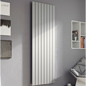 Belfry Heating Andrew Vertical Designer Radiator Silver 150 cm H x 44.5 cm W x 7.1 cm D Image