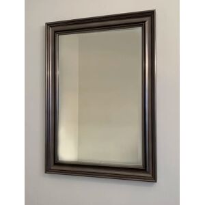 Ebern Designs Panos Framed Wall Mounted Accent Mirror in Gunmetal Grey 115cm x 65cm Image