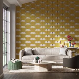 Harlequin Demoiselle 10.05m x 52cm Wallpaper Roll Ochre/Grape 1,005cm L X 52cm W Image