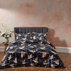 Ew by Edinburgh weavers Flyway 100% Cotton 112 TC 3 Piece Duvet Cover Set Blue/Ceam Double - 2 Standard Pillowcases Image