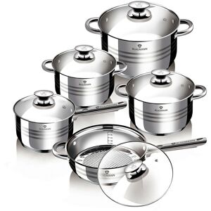 Blaumann 10 Piece Stainless Steel Non Stick Cookware Set Silver 10 Image