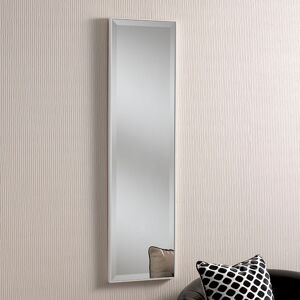 17 Stories Arjae Wood Framed Wall Mounted Accent Mirror White 154cm H x 63cm W Image