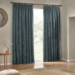Yard Heavy Chenille Room Darkening Pencil Pleat Curtains Bruish Grey 117 W x 183 D cm Image