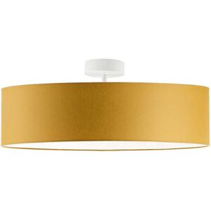 17 Stories Audriona 1-Light Semi Flush Mount White/Mustard 30cm H x 50cm W x 50cm D Image